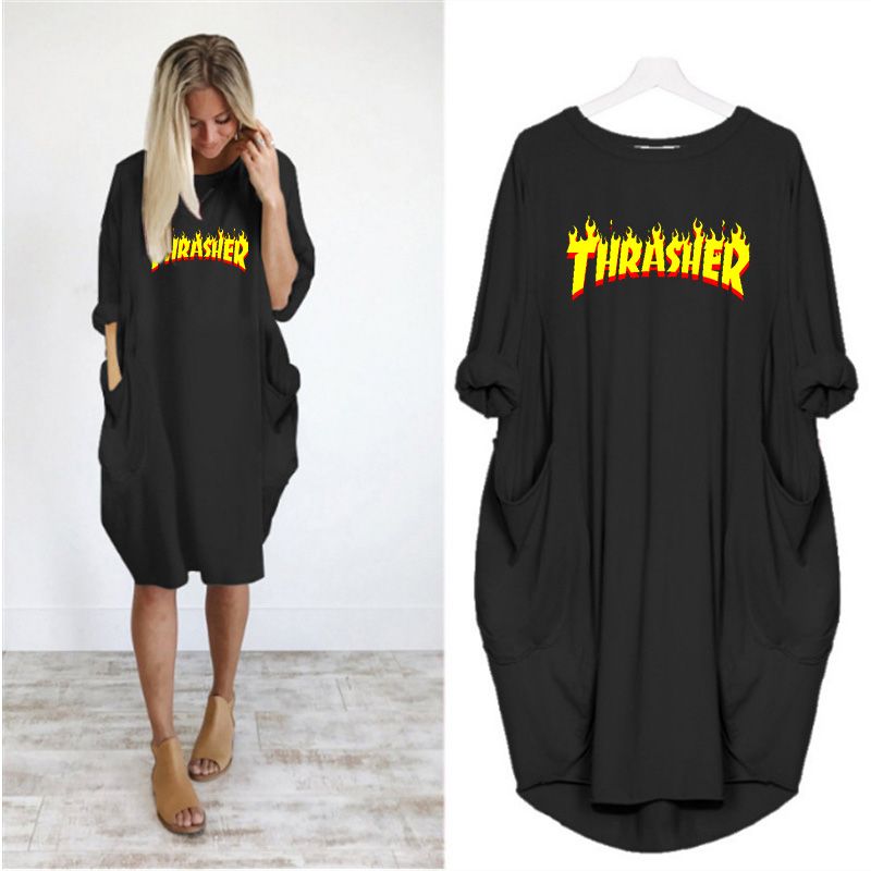 thrasher t shirt dress