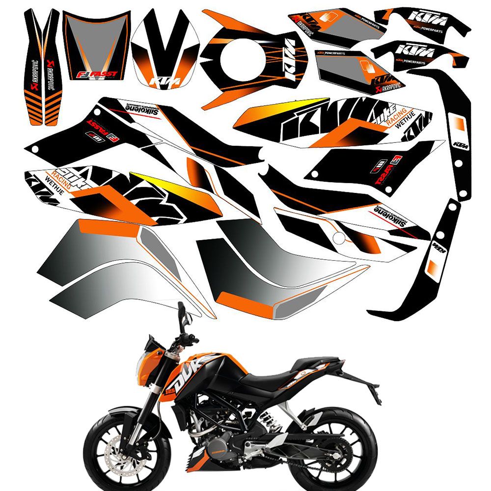 2020 Motorcycle Sticker Decals Graphic Kit For For Ktm Duke 125