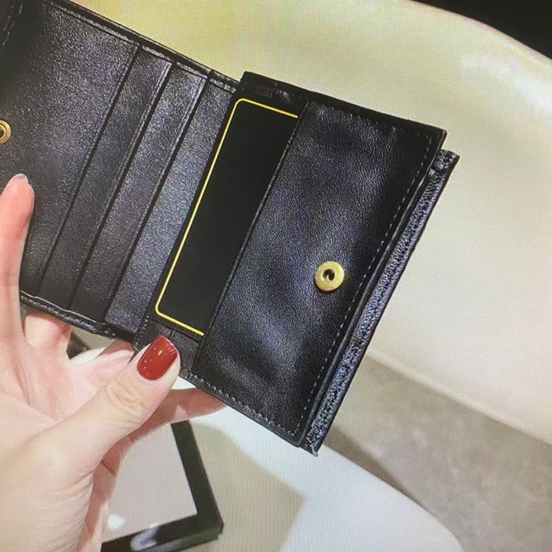 HOUKAI Women's Small Wallet Vintage Short Banknote Money Bag Credit Card  Holder Case Portable Hasp Mini Coin Purse (Color : A, Size : 1pcs)