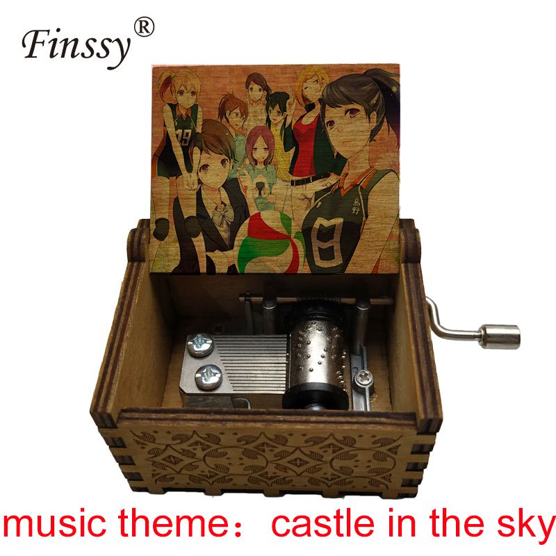 Anime Haikyuu Volleyball Hinata Kageyama Tobio Print Castle In The Sky Music Theme Wooden Music Box Anime Fans Gift Hand Crank Keychai 7b6t Keyrings Personalised Keyrings From Qianeyes 19 56 Dhgate Com