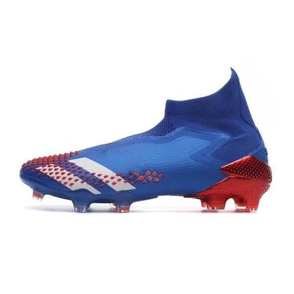 blue and red football cleats