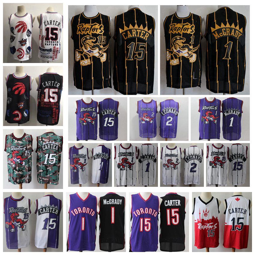 Satin Al Vintage Erkek Toronto Raptors Gerileme Nba Vince 15 Carter Tracy Mcgrady 1 Basketbol Formalar Dikisli Mor Beyaz Retro Gomlek Tl164 59 Dhgate Comda