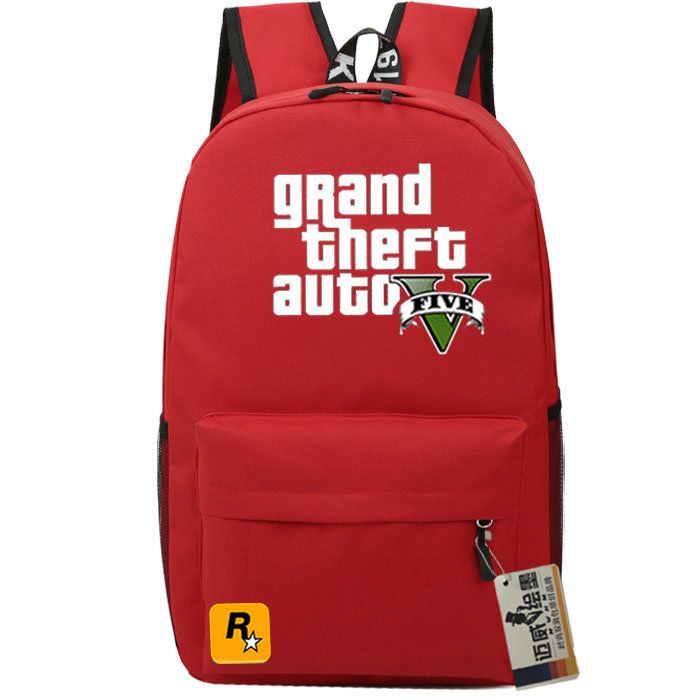 Gta Backpack Grand Theft Auto Five Daypack Rockstar 5 Game Schoolbag