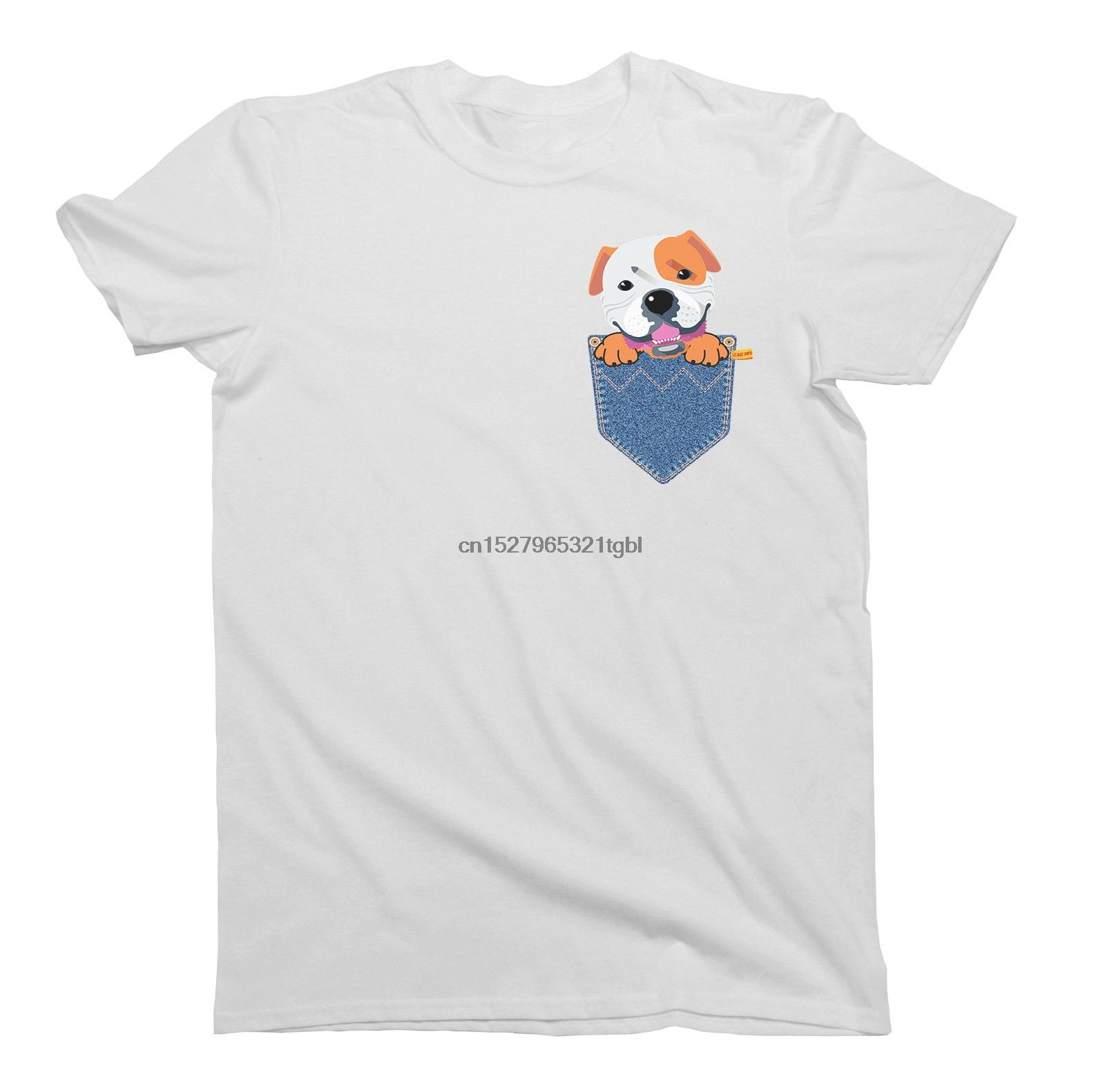 puppy in pocket t shirt