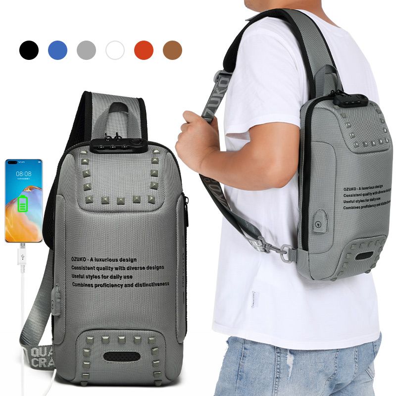 men's anti theft cross body bag
