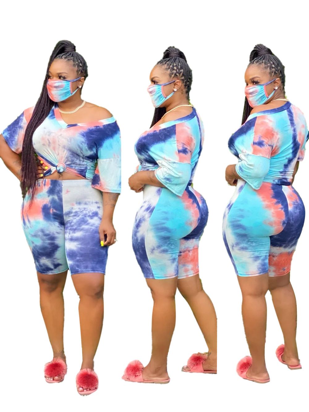 plus size short suit set