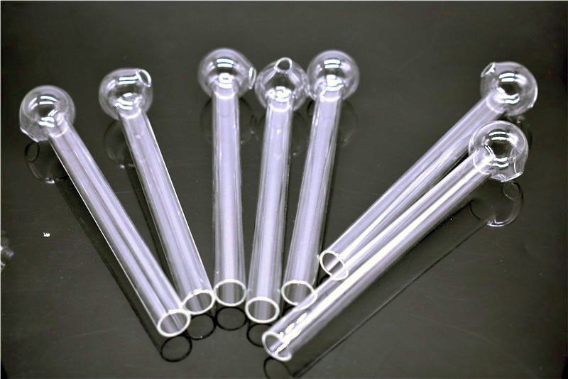 Best 6inch Clear Pyrex Glass Oil Burner Pipe Transparent Oil Burner Glass Tube Oil Burning Pipe