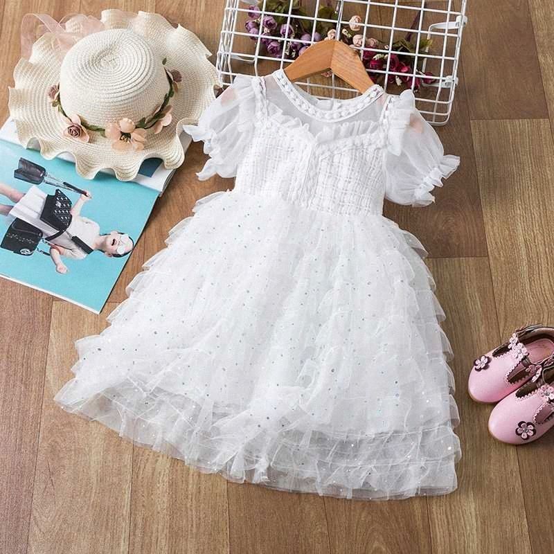 El Cordón Blanco Vestidos Para Niñas 3 5 8 Fiesta De La Princesa Ropa De