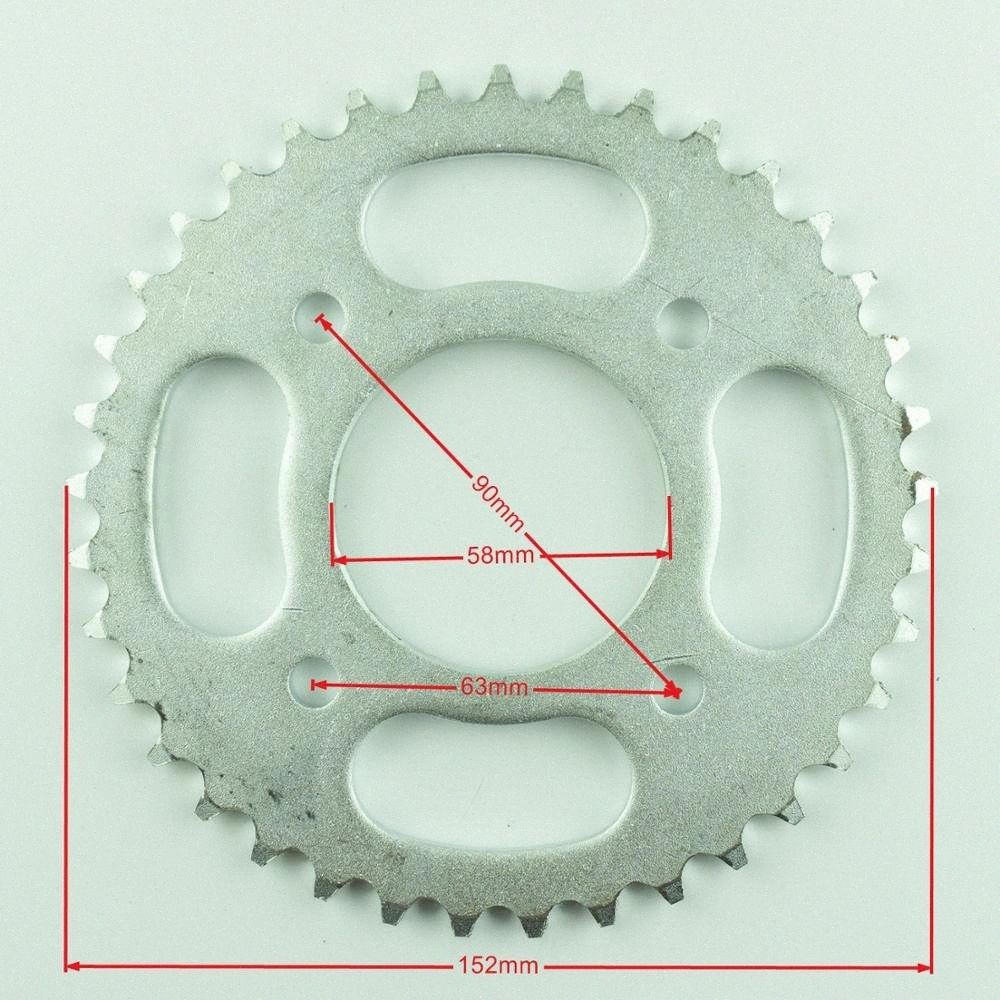 2020 420 Chain 37 T Teeth 58mm Rear Sprocket For 50cc 70cc 110cc 125cc