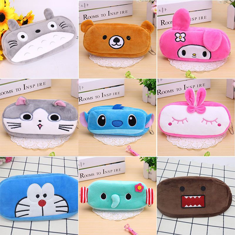 Fast shipping Cute Plush Pencil Case Lovely Cartoon Pen Box for Kids Gift Stationery Pouch School Fast shipping Cute Plush Pencil Case Lovely Cartoon Pen Box for Kids Gift Stationery Pouch School