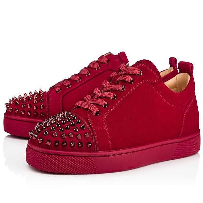 Red bottoms sneakers low top Clearance