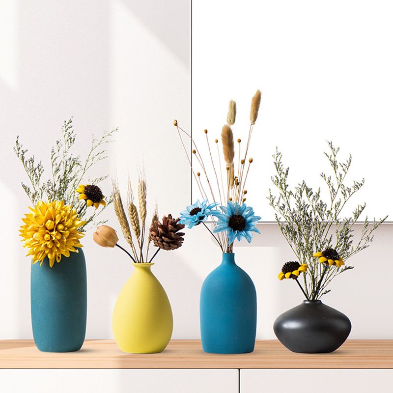 Nordic Small Vase Decoration Modern Grind Ceramic Vases Tabletop Ceramic Arts Vase Home Decoration Accessories Blue Gray Black Decorating Glass Vases Decorating Vases From Fuosk 23 97 Dhgate Com