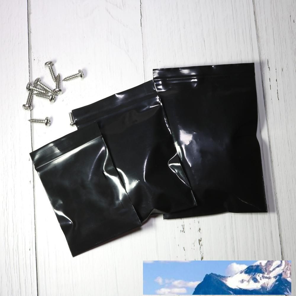 Best Multi Sizes Reclosable Poly Package Pouches Black Heat Sealing