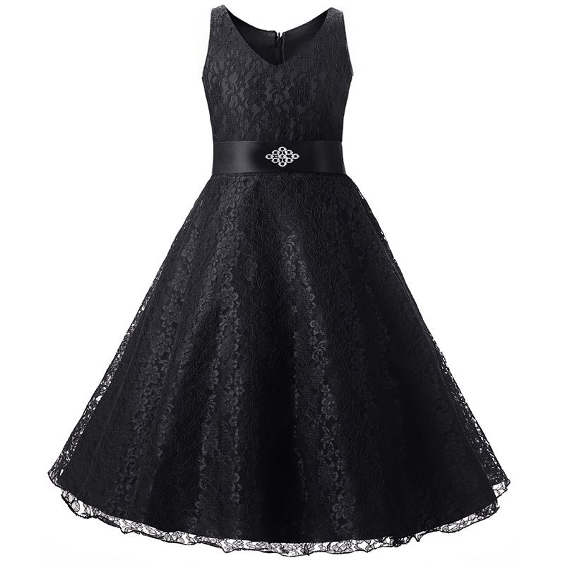 girls sleeveless black dress