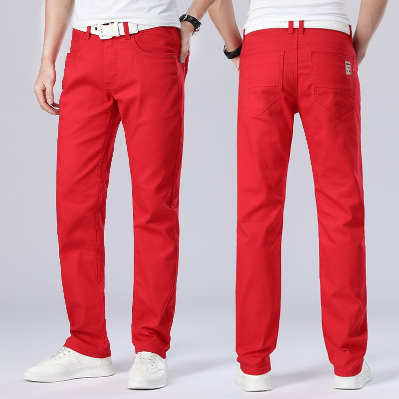 cheap red jeans