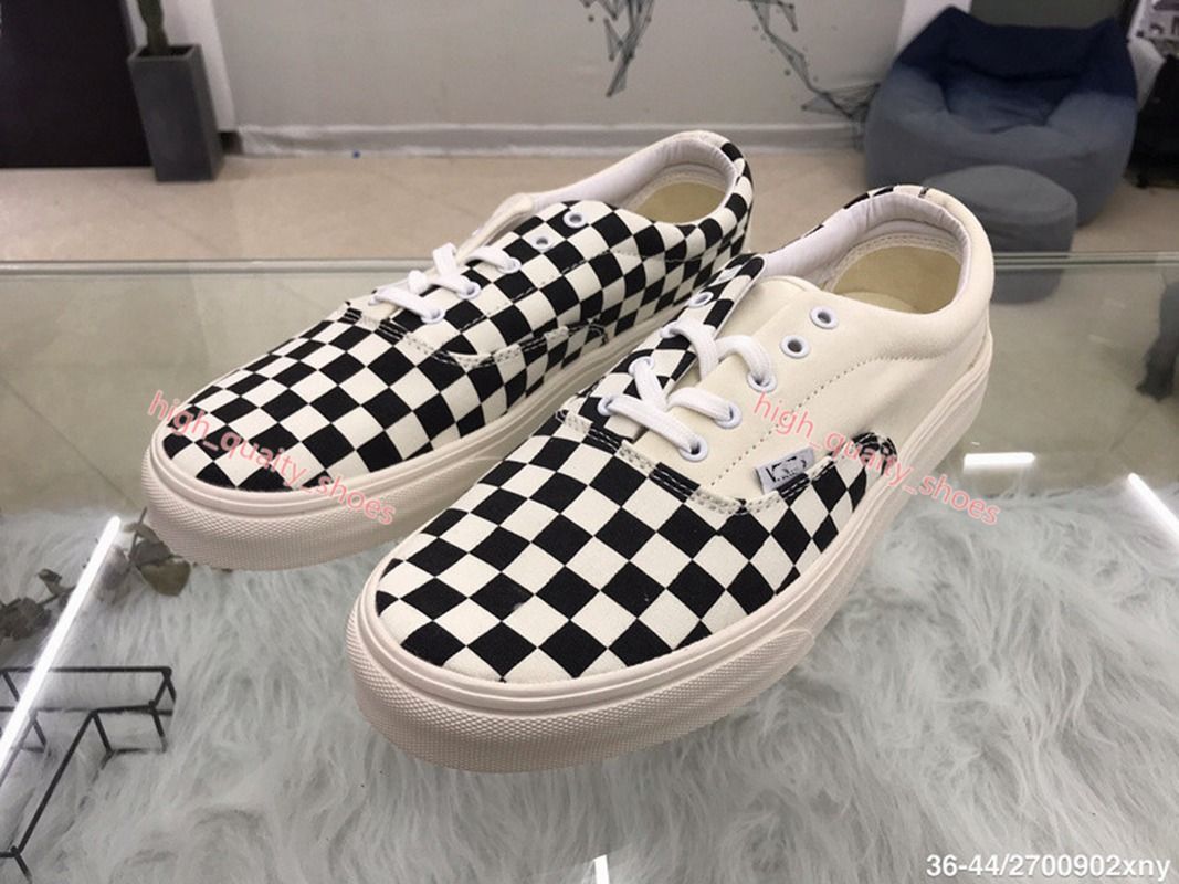 checkered tennis shoes