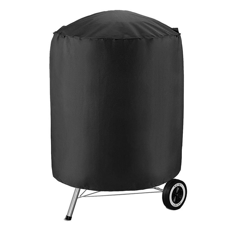 Waterproof Black Round Kettle BBQ Grill Barbecue Cover Garden Patio UV Resistant