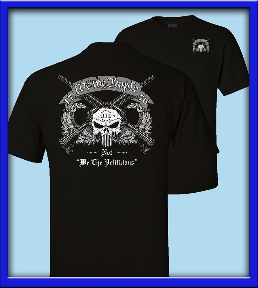 Back Print Three Percenter Shirt The Great Seal of The III Percent Patriotic 2A Lifestyle 