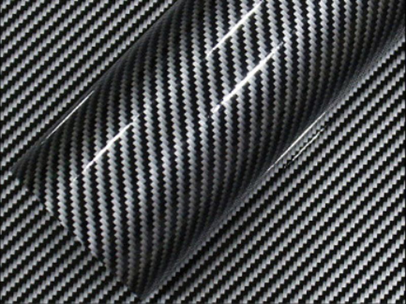 2021 Premium 2D Silver Gloss Carbon Fiber Vinyl Film Auto Car Wrap Foil
