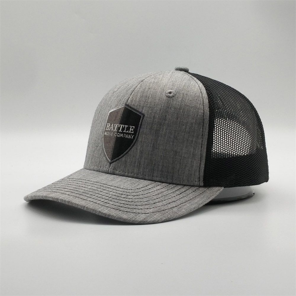 High Quality Dark Gray 6 Panel Designer Baseball Cap Custom Made