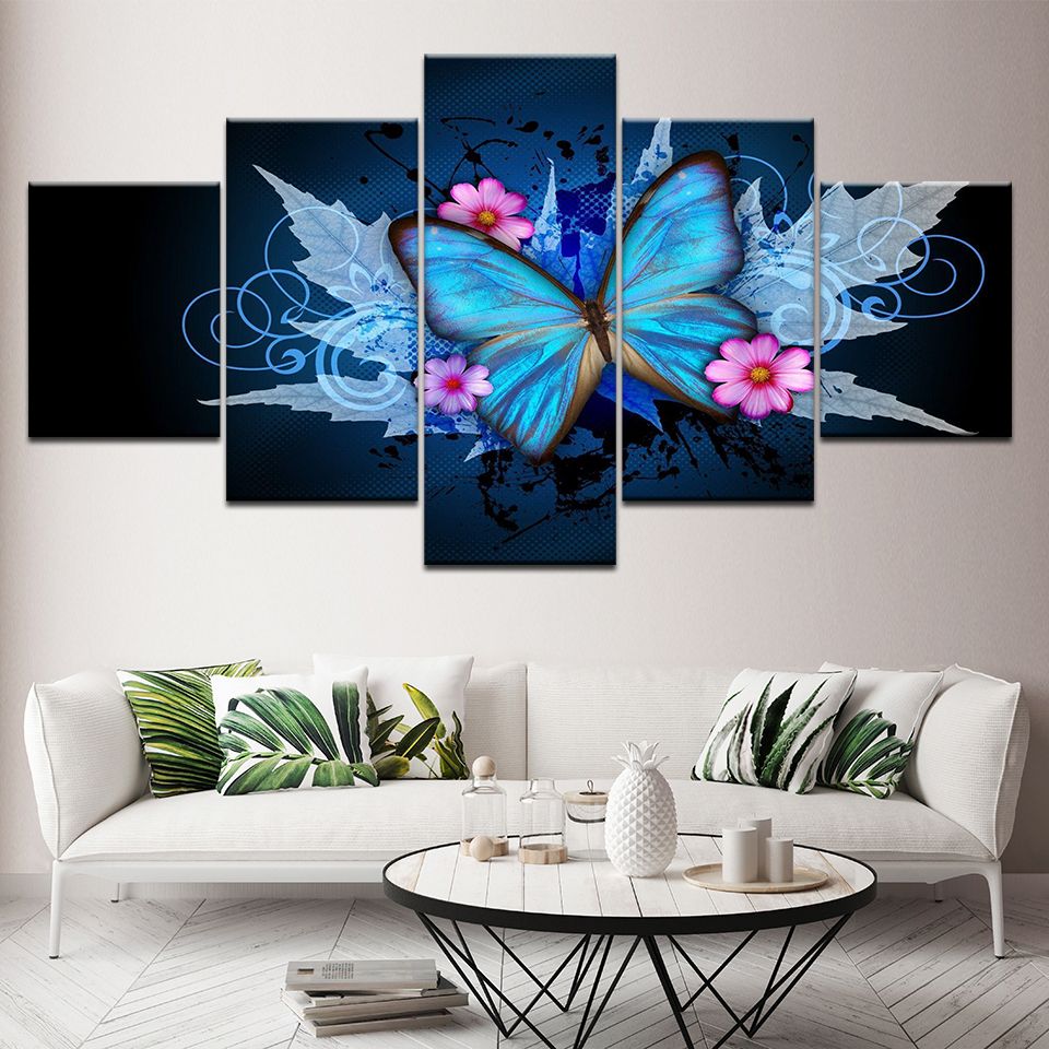 Abstract Butterfly Painting On Canvas