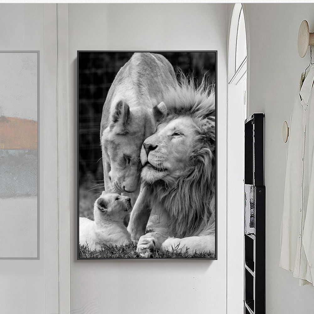 WACZJ Leinwanddruck Afrikanische Löwen Leinwand Kunst Poster und Drucke Schwarz-Weiß-Tiere Leinwand Gemälde an der Wand Kunst Nordische Kunst Bilder Muttertagsgeschenk Geburtstagsgeschenk WACZJ Leinwanddruck Afrikanische Löwen Leinwand Kunst Poster und Drucke Schwarz-Weiß-Tiere Leinwand Gemälde an der Wand Kunst Nordische Kunst Bilder Muttertagsgeschenk Geburtstagsgeschenk