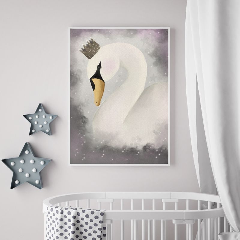 swan wall art nursery