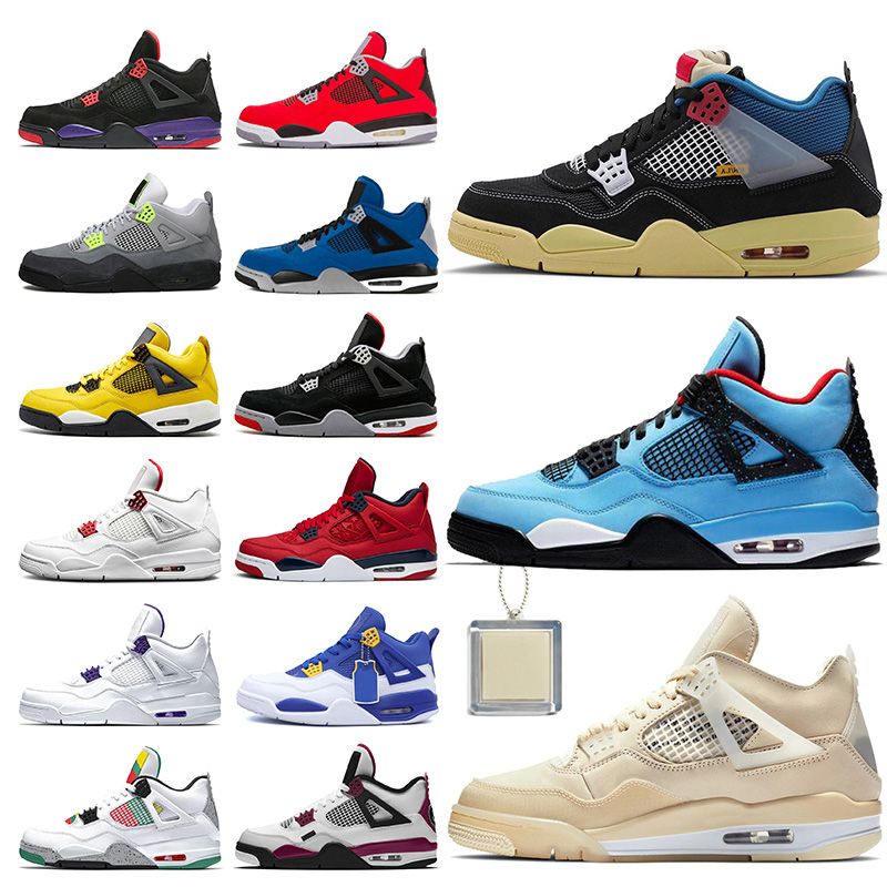 2020 Union Brigade Blue Travis Scott 4 Sail 4 4s Women Mens Basketball Shoes Bred Court Purple Black Cat 2020 Jumpman Mens Trainers Sneakers From Brand Shopping 23 33 Dhgate Com