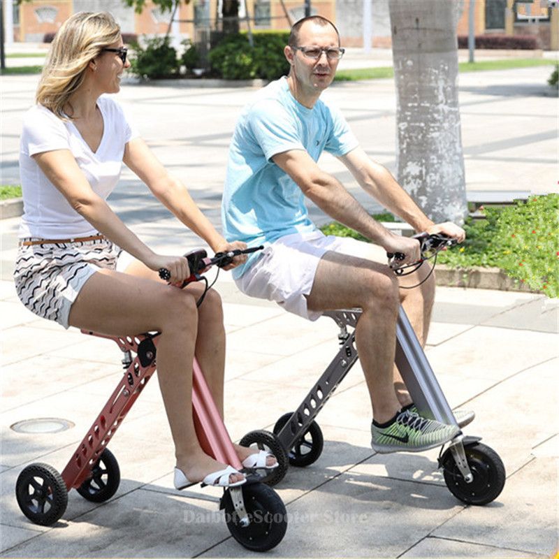 Daibot Folding Three Wheels Electric Scooter Electric Scooters 8`` 250W 36V Portable Electric Bikes Adults With Double Absorber (5)