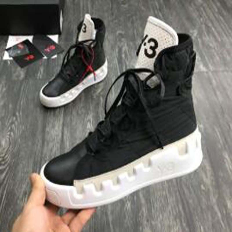 Kanye West Y 3 NOCI0003 Red White Black High Top Men Sneakers Waterproof  Genuine Leather Y3 Casual Shoes Boots W78 Monkey Boots Cheap Football Boots  From Casual_shoes9, $50.95| DHgate.Com