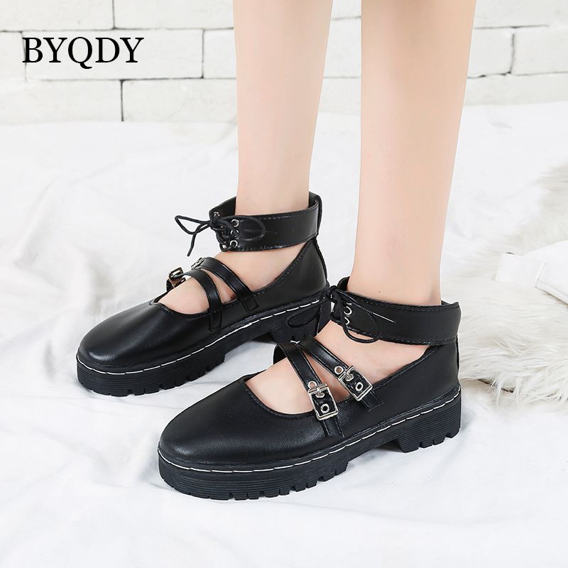 chunky heel platform pumps