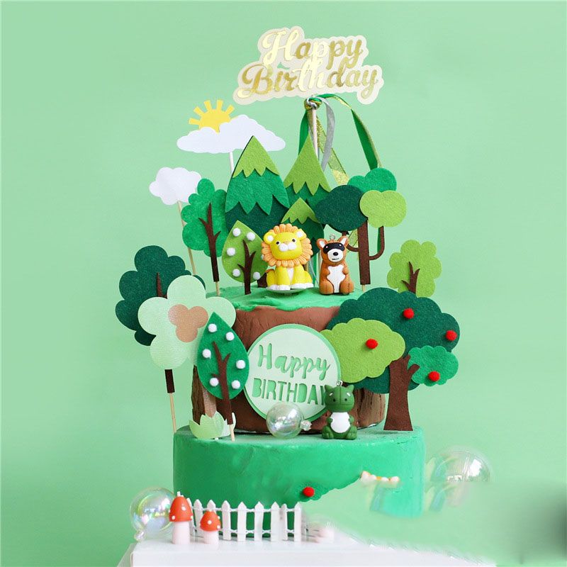 Acheter Foret Animaux Ressenti Jour Des Enfants Chapeau Gateau De Singe Decoration Arbre Chapeau Melon Fete Bebe Fournitures Heureux Danniversaire Cadeau Mignon De 0 Du Lijiehome Garden Fr Dhgate Com