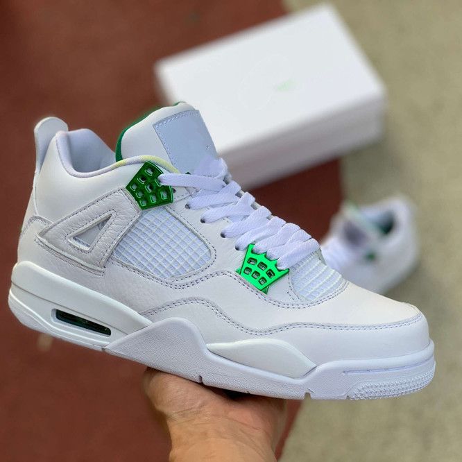 Jordan retro 4 blancas con verde Clearance