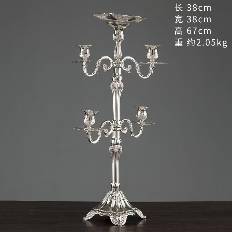 silver wedding candle holders