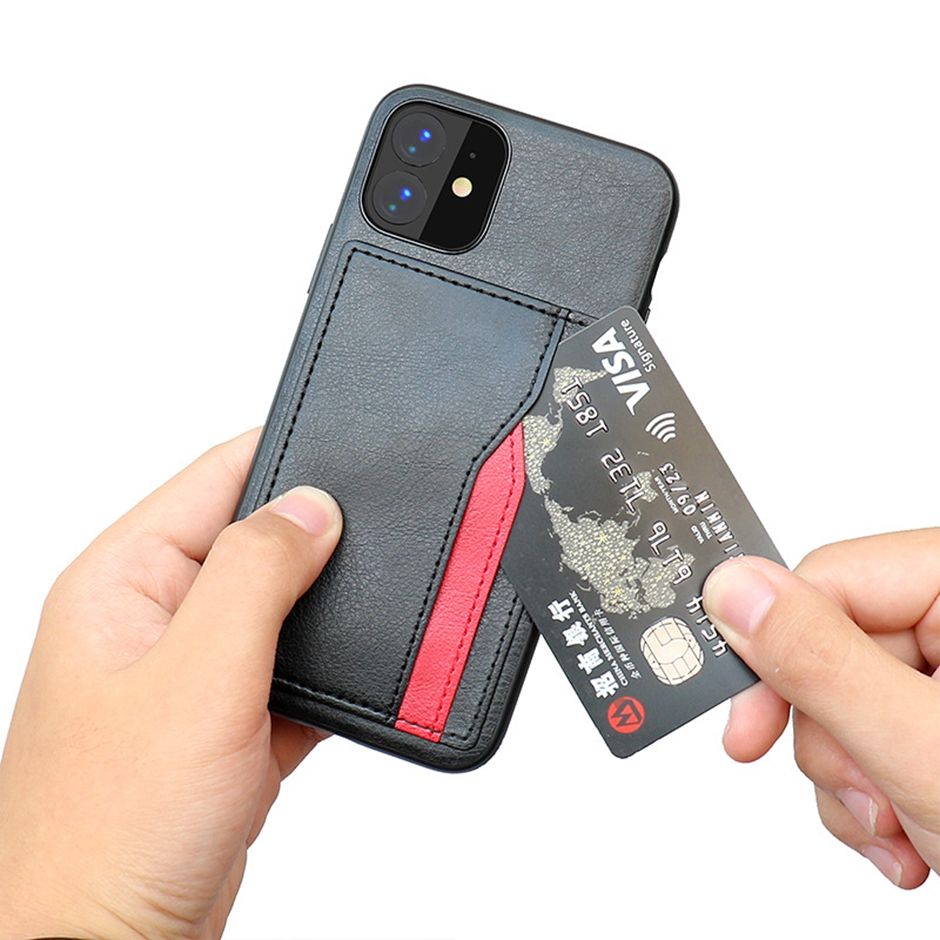 Card Slot Business Style Fashion Phone Cases For IPHONE 12 11 PRO MAX