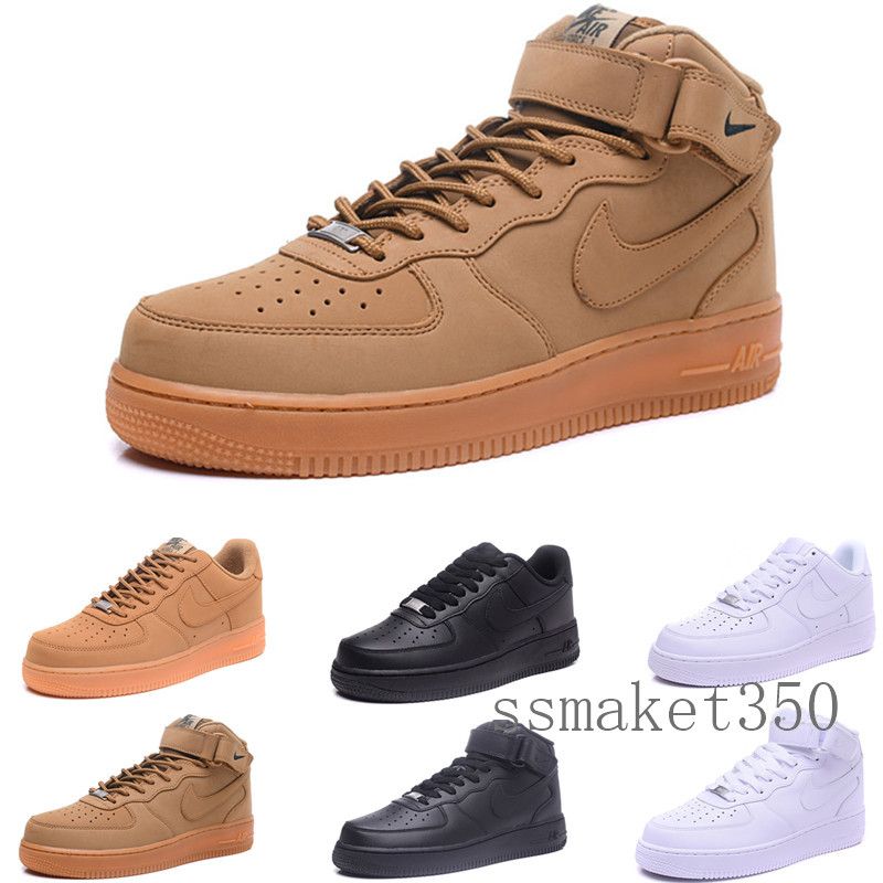 Compre Nike Air Force 1 One Af1 CORCHO Clavada Mujeres De Los Hombres De  Moda 2020 1 Zapatos Casuales De Alta Y Baja Cortar Todo En Blanco Y Negro  Marrón Tamaño De