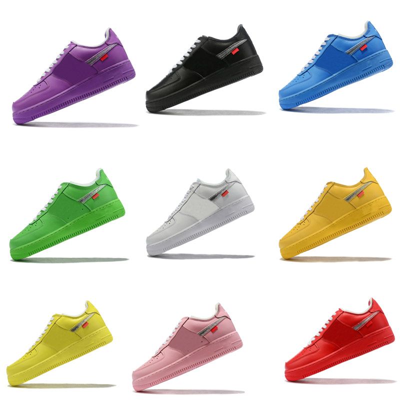 red blue and yellow sneakers