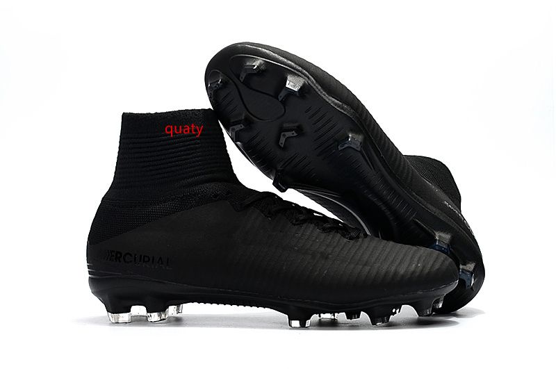 black soccer boots