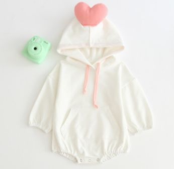 # 1 baby meisjes hooded rompertjes