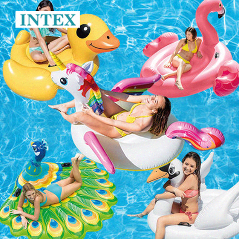 intex ride on flamingo