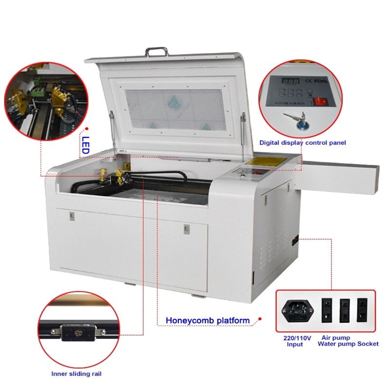 2021 ZD460 CE 50w Co2 Laser Engraving And Cutting Machine Laser Engraver 460 50w Mini Craft