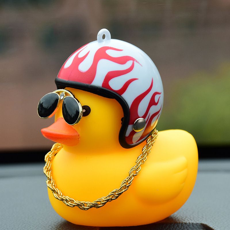  wonuu Cute Yellow Duck Car Ornaments Cool Duck Car Dashboard  Decorations Shaking Head Doll : Toys & Games