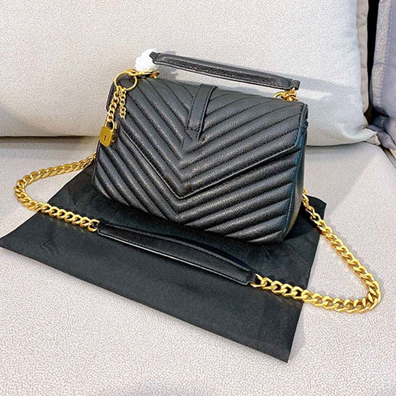 Classic Bags V Shape Flaps Chain Bag Black Handbags Factory Outlet Women Shoulder Handbag Tote ...