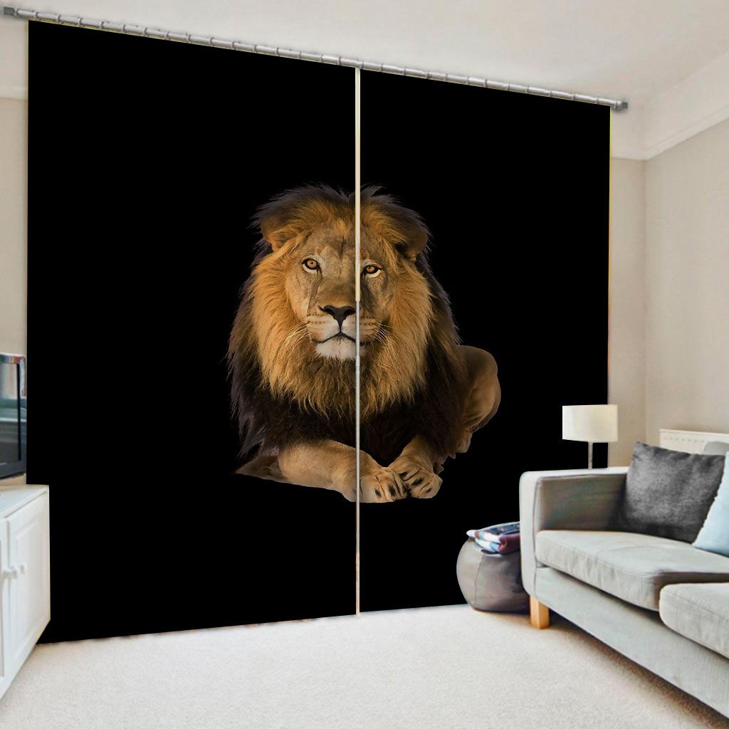 3D Pretty Lions 65 Blockout Photo Curtain Printing Curtains Drapes Fabric Window 