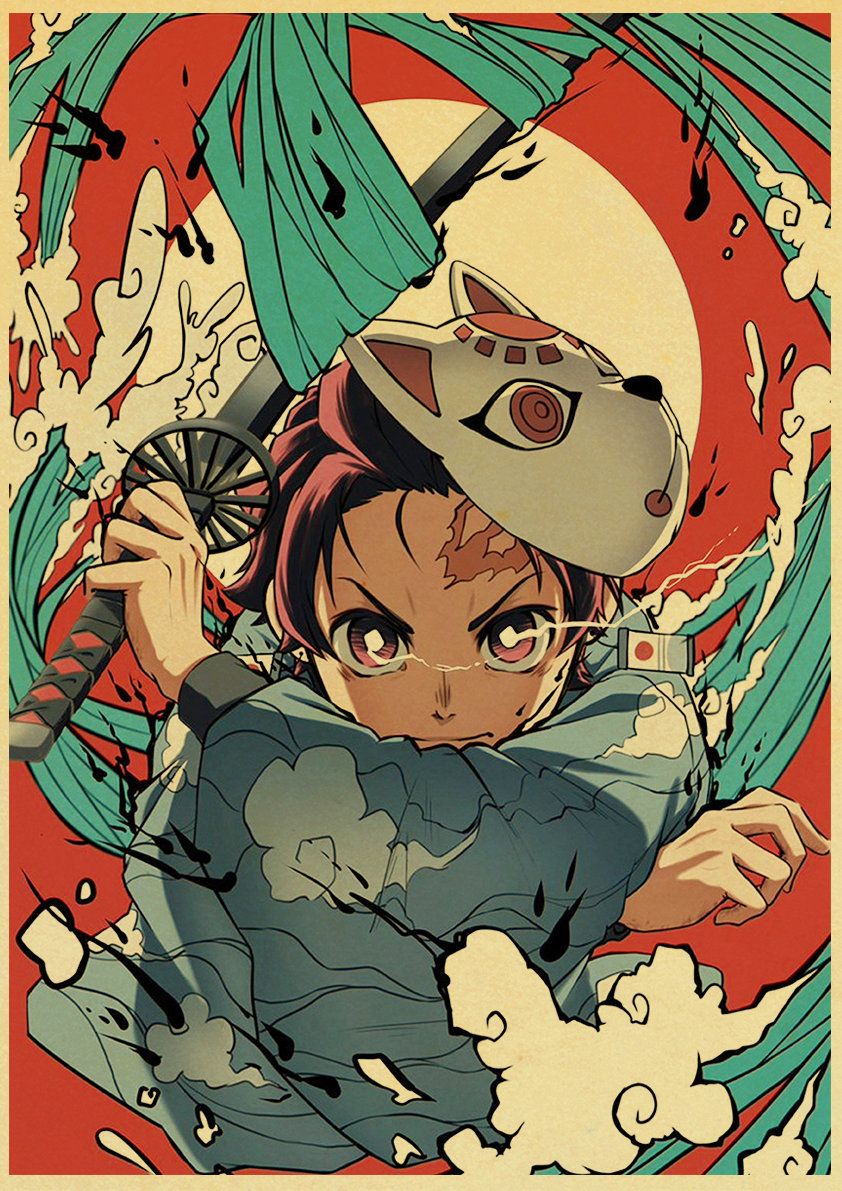 Anime Posters Demon Slayer Kimetsu No Yaiba Poster Wall Sticker Art Painting Anime Posters Demon Slayer Kimetsu No Yaiba Poster Wall Sticker Art Painting