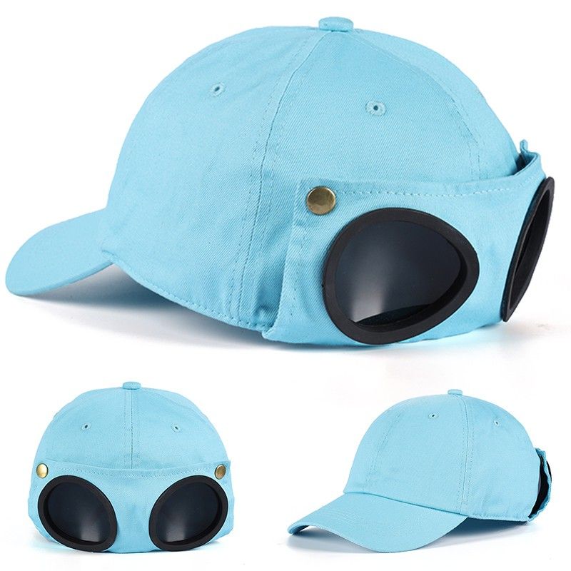 Outdoor Hats Pilot Glasses Baseball Cap Black Reverse Wearing Mens Caps