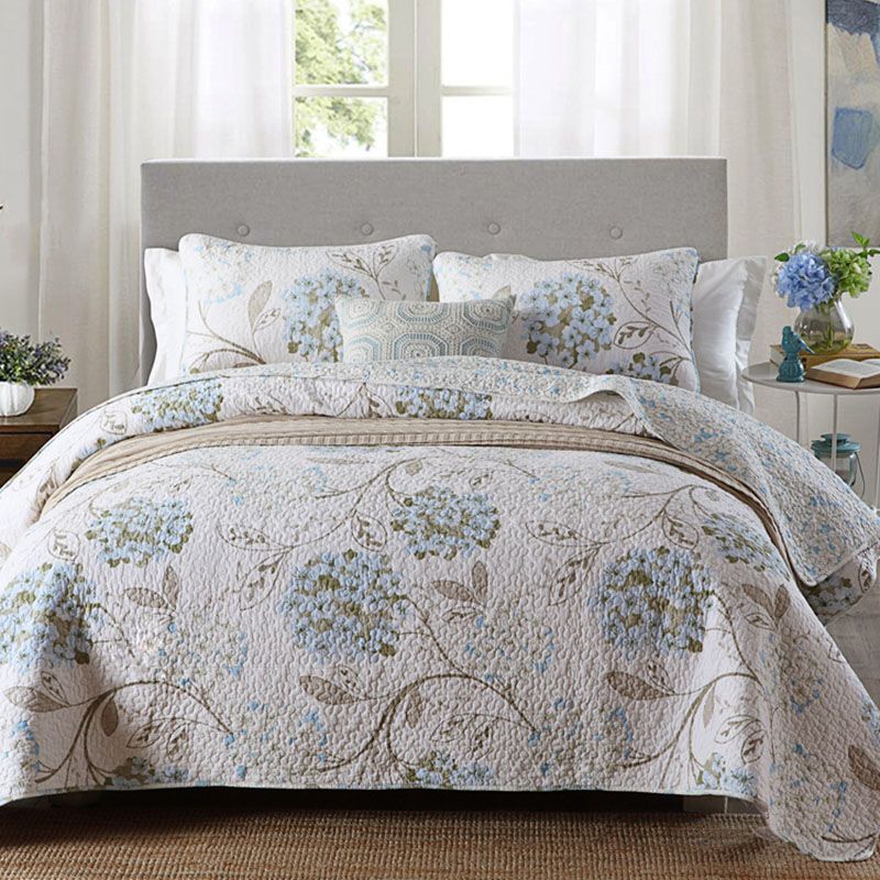 Quality Printed Bedspread Quilt Set Quilted Bedding Cotton Quilts Bed