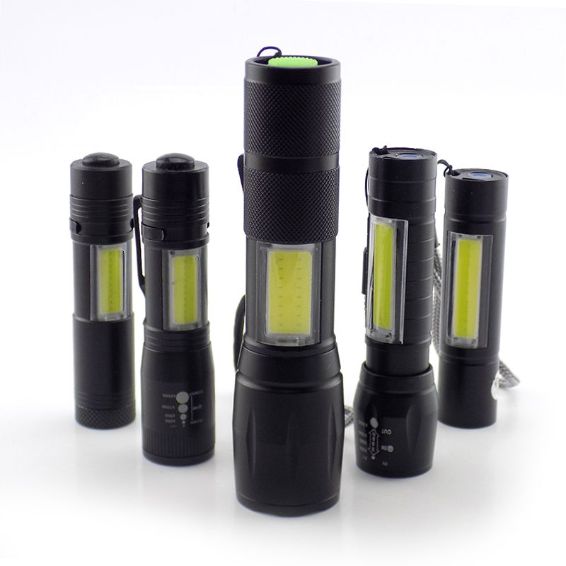 LED Q5 COB Flashlight Torches Work Light USB Rechargeable Lamp Lighting Camping