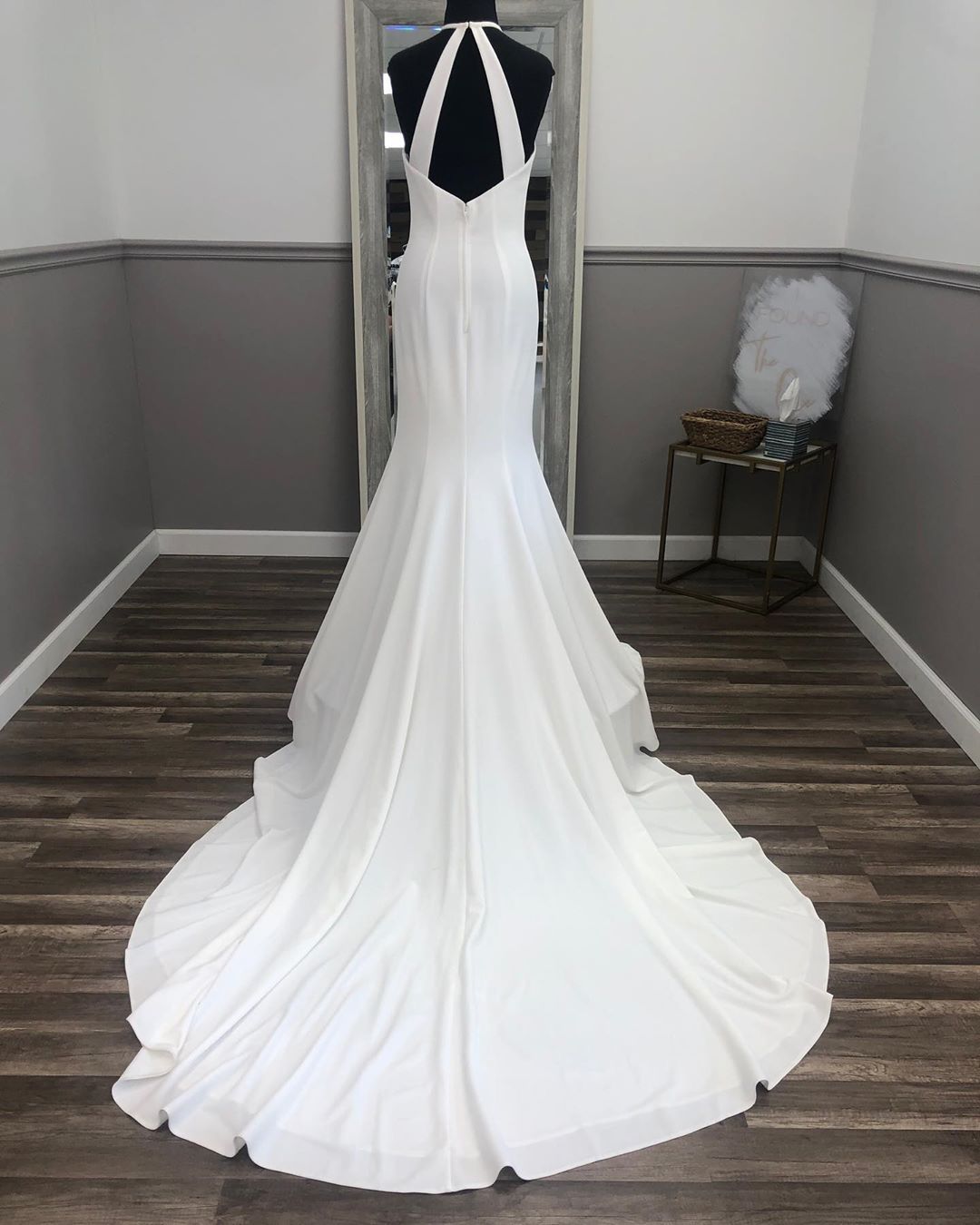 Meghan Markle Vibes vestido de novia 2020 Crepe Estilo sirena / Hundiendo vestido de novia Escote ojo Meghan Markle Vibes vestido de novia 2020 Crepe Estilo sirena / Hundiendo vestido de novia Escote ojo