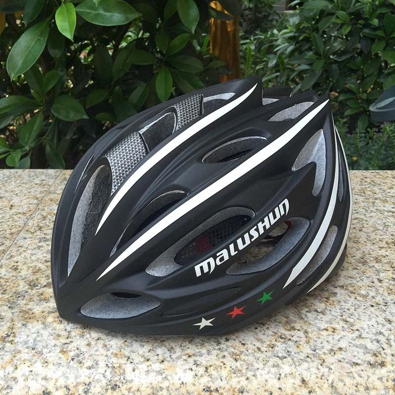 Women Men Lightweight Breathable In Mold Black Color Bicycle Safety Cap